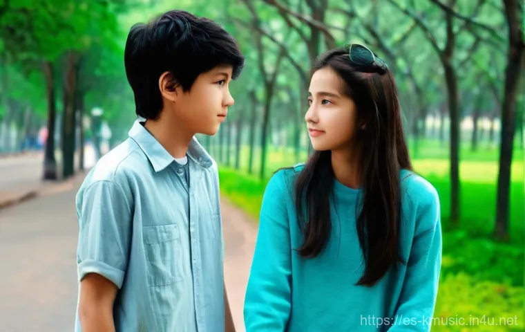 김범수 보고싶다 드라마 인기 이유 - **Prompt 1: Innocent First Love Amidst a Looming Storm**
"A heartwarming and slightly melancholi...